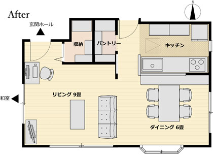 施工後の平面図
