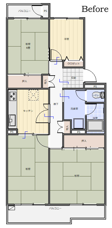 施工前の平面図
