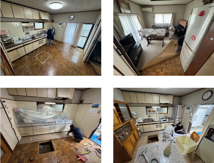 キッチンフローリング工事