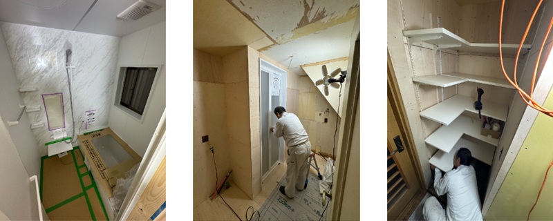 収納部、洗面所