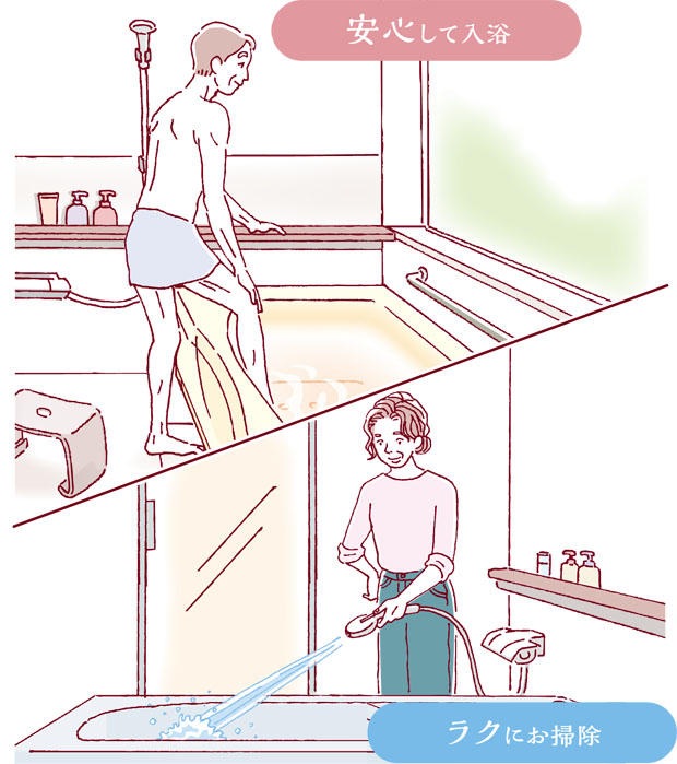 安心入浴・ラクにお掃除
