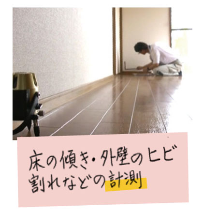 床の傾きの計測
