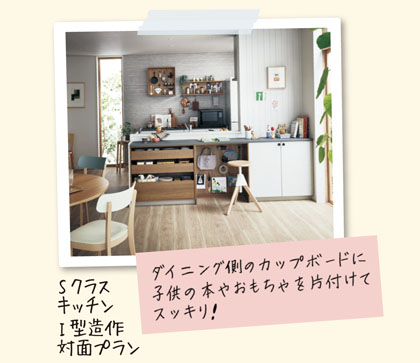 SクラスキッチンⅠ型造作対面プラン